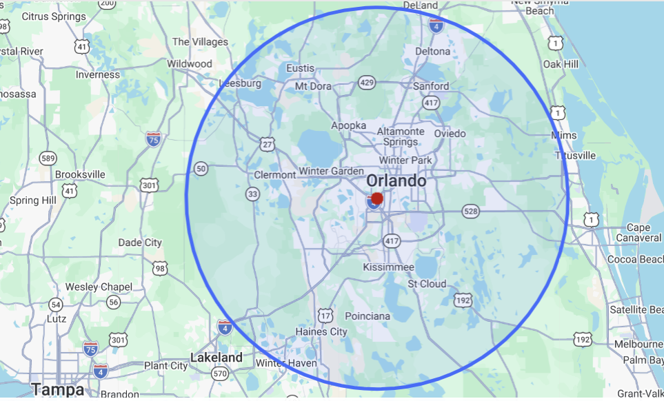 Closer Look Inspections Service Area — Central Florida